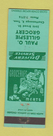 Matchbook Cover - Paul O Gillespie Grocery Chattanooga TN
