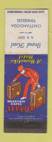 Matchbook Cover - Grand Hotel Chattanooga TN bellhop WEAR