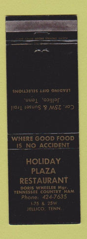 Matchbook Cover - Holiday Plaza Restaurant Jellico TN