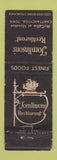 Matchbook Cover - Tomlinson's Restaurant Chattanooga TN WEAR