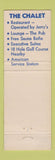 Matchbook Cover - The Chalet Cleveland TN Jerry's Restaurant Quality Motel