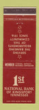 Matchbook Cover - 1st National Bank Kingsport TN