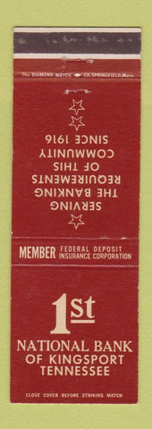 Matchbook Cover - 1st National Bank Kingsport TN