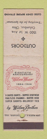 Matchbook Cover - Outdoors Columbus OH Wilson Sporting Goods WEAR 1944