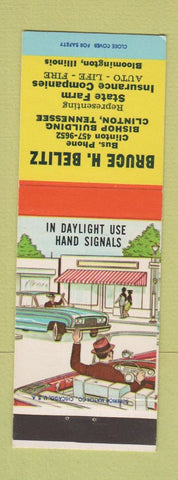 Matchbook Cover - Bruce H Belitz Insurance State Farm Clinton TN