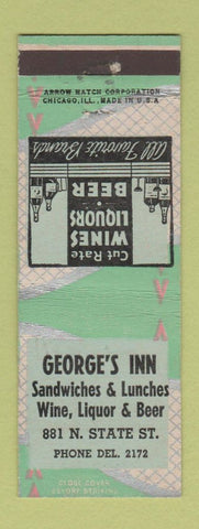 Matchbook Cover - George's Inn Sandwiches Lunches Chicago? ARROW