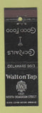 Matchbook Cover - Walton Tap Chicago IL