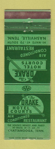 Matchbook Cover - Drake Hotel Courts Chattanooga TN Nashville TN