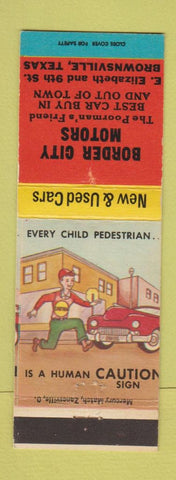 Matchbook Cover - Border City Motors Brownsville TX