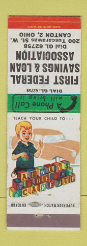 Matchbook Cover - First Federal Savings and Loan Canton OH