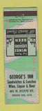 Matchbook Cover - George's Inn Sandwiches Lunches Chicago? ARROW