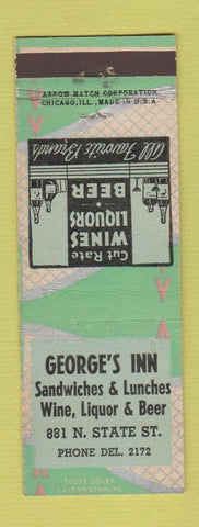 Matchbook Cover - George's Inn Sandwiches Lunches Chicago? ARROW