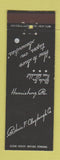 Matchbook Cover - Blair Claybaugh Investments? Harrisburg PA