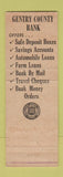 Matchbook Cover - Gentry County Bank Albany MO