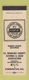 Matchbook Cover - St Francois County Savings and Loan Farmington MO