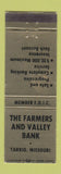 Matchbook Cover - Farmers and Valley Bank Tarkio MO WEAR