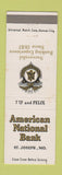 Matchbook Cover - American National Bank St Joseph MO