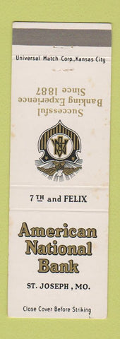 Matchbook Cover - American National Bank St Joseph MO
