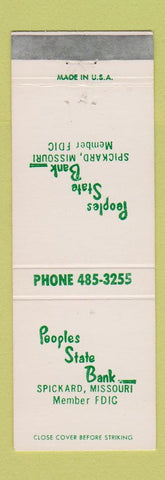 Matchbook Cover - Peoples State Bank Spickard MO