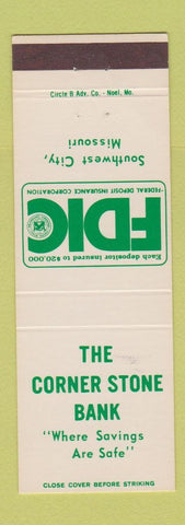 Matchbook Cover - Corner Stone Bank Southwest City MO