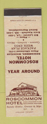 Matchbook Cover - Roscommon Hotel MI