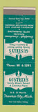 Matchbook Cover - Gustely's Sandy Beach Resort Traverse City MI