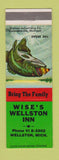 Matchbook Cover - Wise's Wellston Inn MI