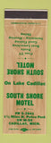 Matchbook Cover - South Shore Motel Cadillac MI