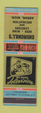 Matchbook Cover - Churchill's Recreation Akron MI boxing