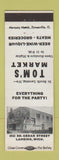 Matchbook Cover - Tom's Market Grocery Lansing MI