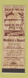 Matchbook Cover - McGinty's Resort Copper Harbor MI