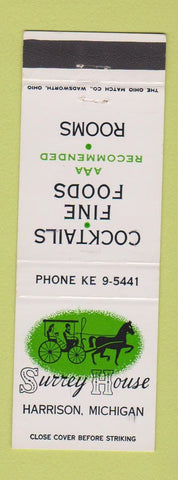Matchbook Cover - Surrey House Harrison MI