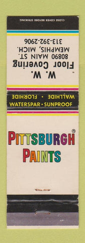 Matchbook Cover - Pittsburgh Paints WW Floor Covering Memphis MI