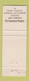 Matchbook Cover - Pittsburgh Paints WW Floor Covering Memphis MI