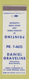 Matchbook Cover - Daniel Graveline Printing Matchbooks St Clair Springs MI
