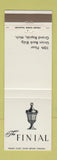 Matchbook Cover - The Finial Grand Rapids MI