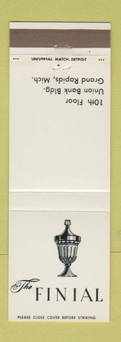 Matchbook Cover - The Finial Grand Rapids MI