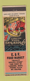 Matchbook Cover - E&F Food Market Grocery Lansing MI