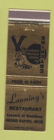 Matchbook Cover - Lanning's Restaurant Grand Rapids MI