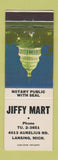 Matchbook Cover - Jiffy Mart Lansing MI