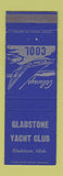 Matchbook Cover - Gladstone Yacht Club Gladstone MI