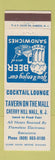 Matchbook Cover - Tavern on the Mall Cherry Hill Mall NJ