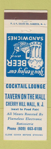 Matchbook Cover - Tavern on the Mall Cherry Hill Mall NJ