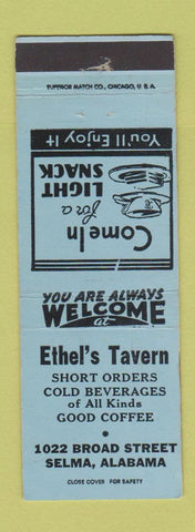 Matchbook Cover - Ethel's Tavern Selma AL