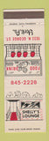 Matchbook Cover - Shelly's Lounge York PA