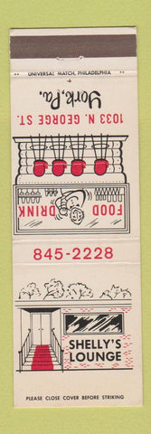 Matchbook Cover - Shelly's Lounge York PA