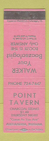 Matchbook Cover - Point Tavern Alexandria IN