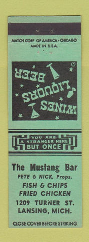 Matchbook Cover - Mustang Bar Lansing MI Fried Chicken