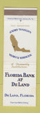 Matchbook Cover - Florida Bank at De Land FL