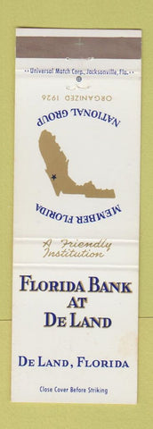 Matchbook Cover - Florida Bank at De Land FL
